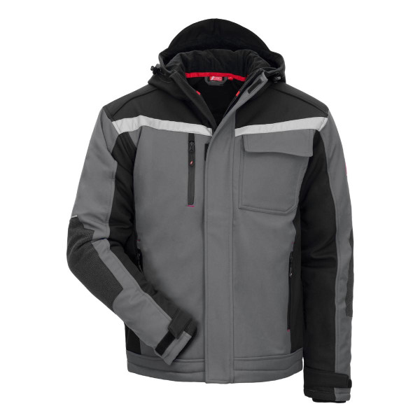 NITRAS MOTION TEX PLUS, Winter-Softshelljacke, grau / schwarz (Farbcode: 1210), Größe: 3XL, VE: 10 Stück, 7182W-3XL