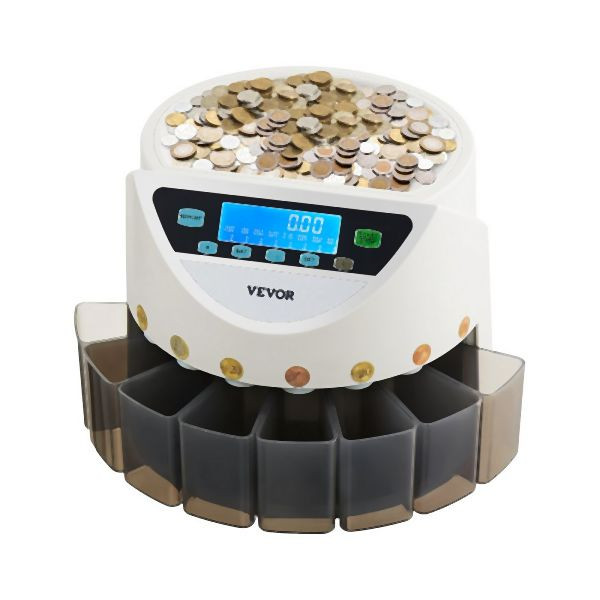VEVOR Euro Geldzählmaschine Münzzähler Münzzählmaschine bis zu 850 Münzen, YBQDJOY8ZFJJXVW7GV2