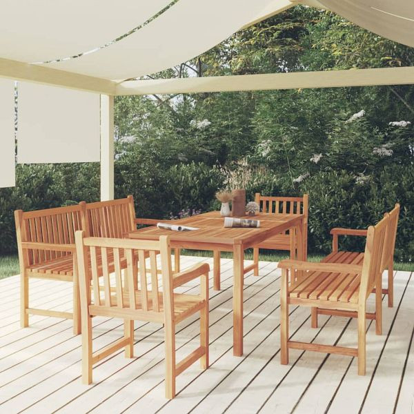vidaXL 5-teilig Garten-Essgruppe Massivholz Teak, 3157170