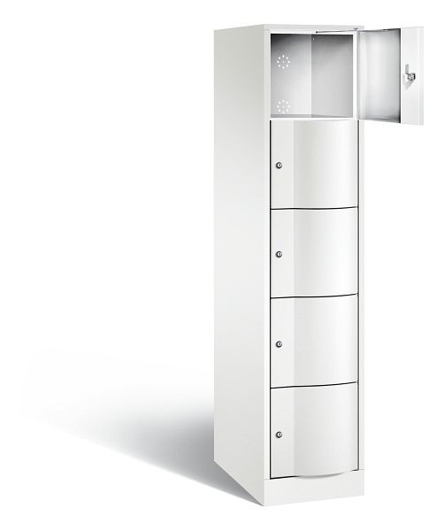 C+P XL-Schließfachschrank Resisto, H1950xB396xT640mm, Farbe: Verkehrsweiß, 8570-173 S10095