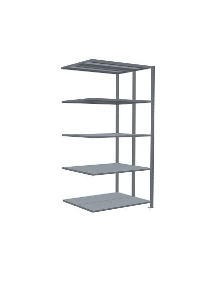 Schulte Anbauregal, Steck-Doppelregal MULTIplus150, 2000 x 1000 x (2x400) mm, 2x5 Fachböden, Kreuzstrebe, verzinkt, 13745