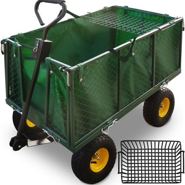 DEUBA Transportwagen - Bollerwagen - Gartenkarre mit Plane 550kg, 101453