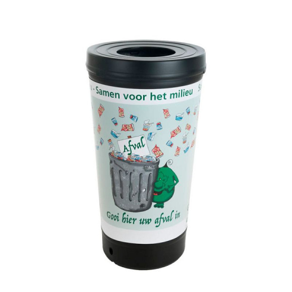 STEIN HGS TRASHman Abfallbehälter, schwarz, Kunststoff, 83540.0001