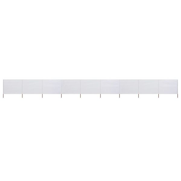 vidaXL 9-teiliges Windschutzgewebe 1200 x 120 cm Sandweiß, 47192