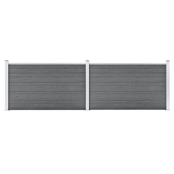 vidaXL Gartenzaun WPC 353x106 cm Grau, 3053247
