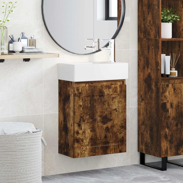 vidaXL Badezimmer Waschtischunterschrank mit Wasserhahn, 889516