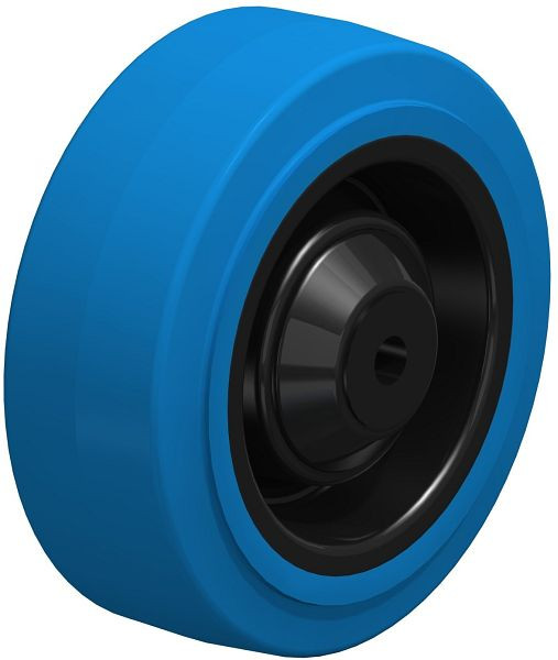 Blickle POEV 100/8K-SB Rad aus Elastik-Vollgummi, Blau, 605055