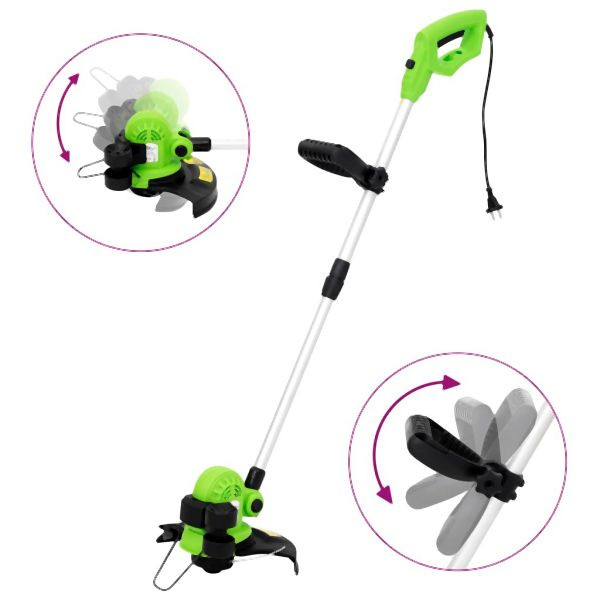 vidaXL Elektro-Rasentrimmer mit Teleskopstiel 29 cm 550 W, 149208