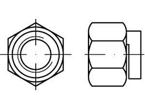 ART 88105 Sechskant-Thermag-Muttern, Stahl M 8 SW 13 galvanisch verkupfert VE=S (100 Stück)