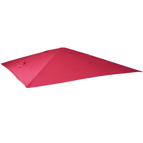 Mendler Ersatz-Bezug für Luxus-Ampelschirm HWC-A96, Sonnenschirmbezug Ersatzbezug, 3x4m (Ø5m) Polyester 3,5kg, bordeaux, 70128