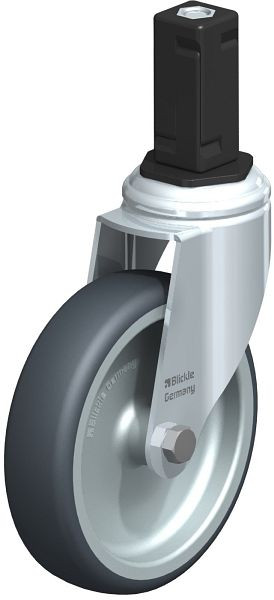 Blickle LKRA-TPA 126G-11-EV14 Apparate-Lenkrolle mit Expander, Thermoplastisches Gummi-Elastomer, Grau, 847899