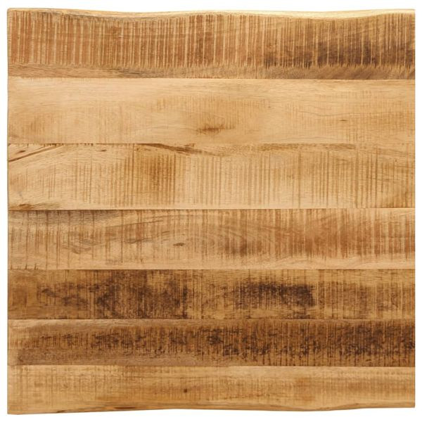 vidaXL Tischplatte mit Baumkante 80x80x3,8 cm Raues Mango Massivholz, 370698