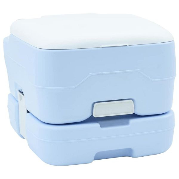 vidaXL Portables Campingklo Hellblau und Weiß 41,5 x 36,5 x 30 cm, 42001439