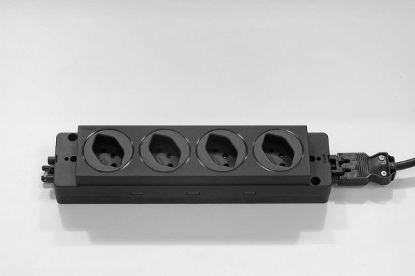 Hammerbacher 4-fach Steckdosenleiste mit 5m Kabel CH, 5,0 m Netzanschlusskabel, VELSL45CH
