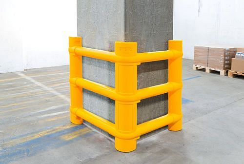 Moravia Säulenschutz Kunststoff ECO, gelb, zum Schutz von Rechtecksäulen, 311121