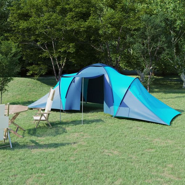 vidaXL Campingzelt 6 Personen Blau und Hellblau, Material: Stoff, Glasfaser, 93183
