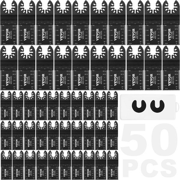 VEVOR 50x Sägeblatt Multifunktionswerkzeug 9x3,4cm Oszillierwerkzeug Hochkohlenstoffstahl (HCS), BDGJDPQR50PCSVDUMV0