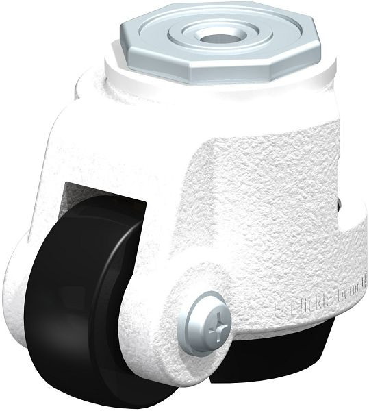 Blickle HRIG-POA 72G Heberolle mit integriertem Feststellfuß & Rückenloch (Innengewinde), Polyamid, Schwarz, 757014