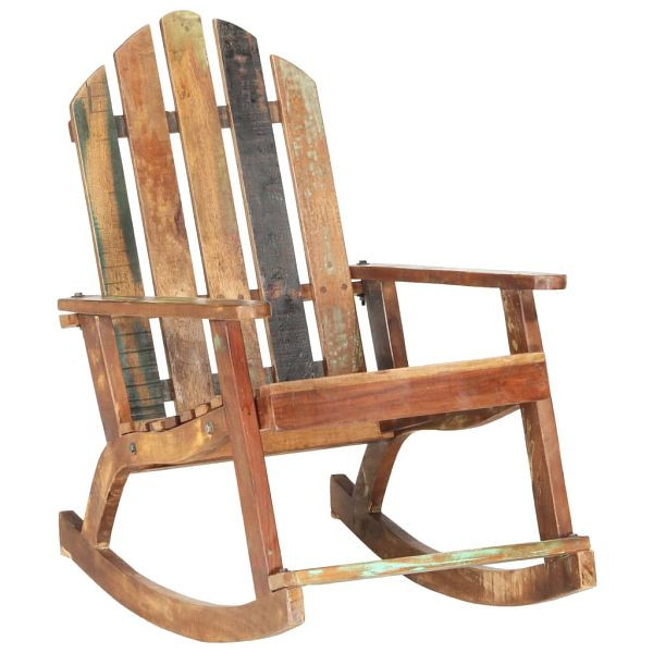 vidaXL Garten-Schaukelstuhl Altholz Massiv, 285882, 8719883792309