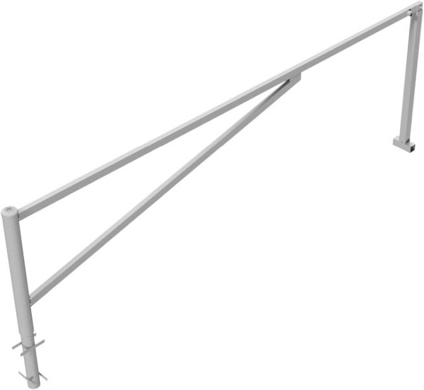 Schake Drehschranke, zum Einbetonieren, feuerverzinkt, lichte Weite: 4000 mm, mit Dreikantverschluss, 413_400F