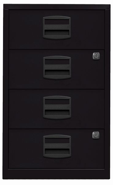 Bisley Beistellschrank PFA, 4 Universalschubladen, schwarz, PFA4S633