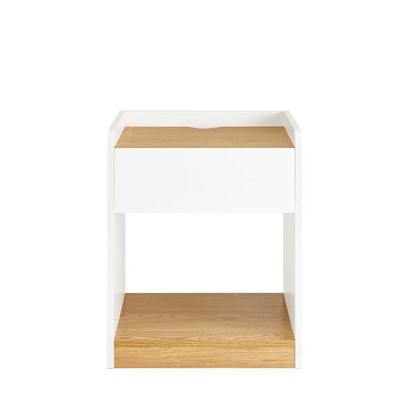 SoBuy Nachttisch mit einer Schublade Holzfarbe 42x40x55 cm, Modern, FBT128-WN