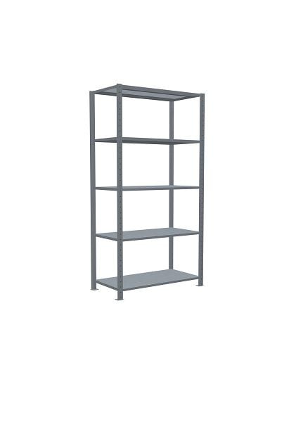 Schulte Grundregal, Steckregal MULTIplus330, 2000 x 1000 x 500 mm, 5 Fachböden, Kreuzstrebe, verzinkt, 13950