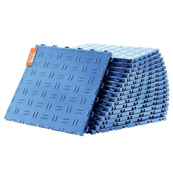 VEVOR Garagen-Bodenbeschläge, 305 x 305 x 13,4 mm, 25er-Set Industrieboden, rutschfeste doppelseitige Struktur-Garagenboden, Blau, CKDDLSJ251212C791V0
