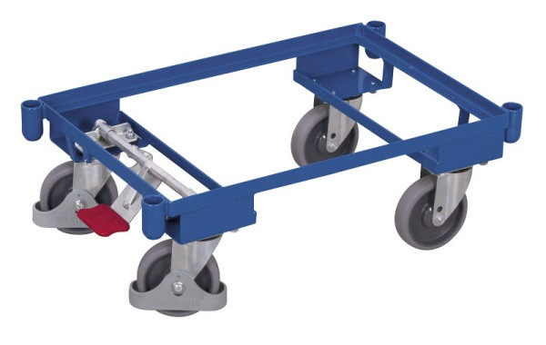 VARIOfit Euro-System-Roller mit Eckhülsen, Ladefläche: 605 x 410 mm, RAL 5010 enzianblau, Ladehöhe: 210 mm, sw-410.060