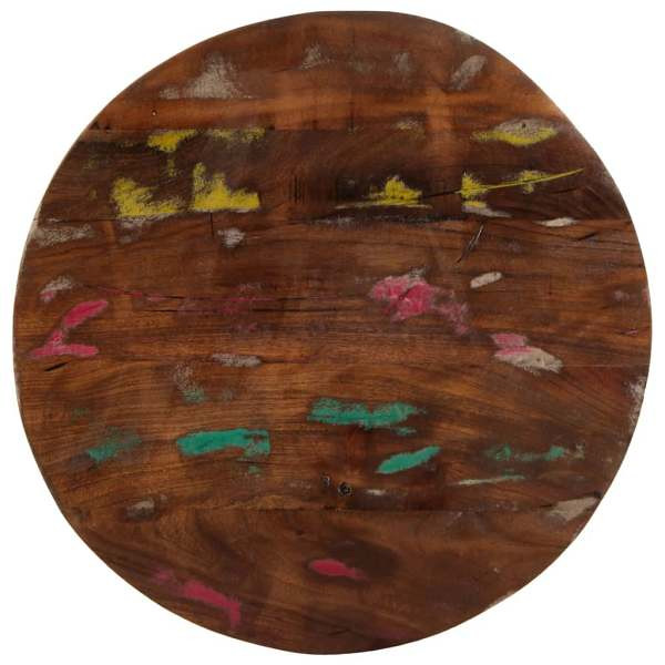 vidaXL Tischplatte Ø 80x2,5 cm Rund Altholz Massiv, 370042