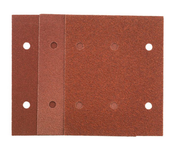 HiKOKI 15 Schleifblätter Set 114x140mm P40, 80, 120, zum Spannen, Rot, 753050