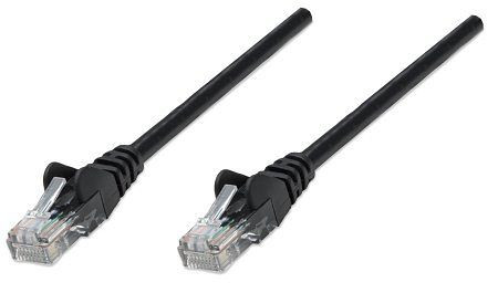 INTELLINET Netzwerkkabel, Cat5e, U/UTP, CCA, RJ45-Stecker/RJ45-Stecker, 3,0 m, schwarz, 320764