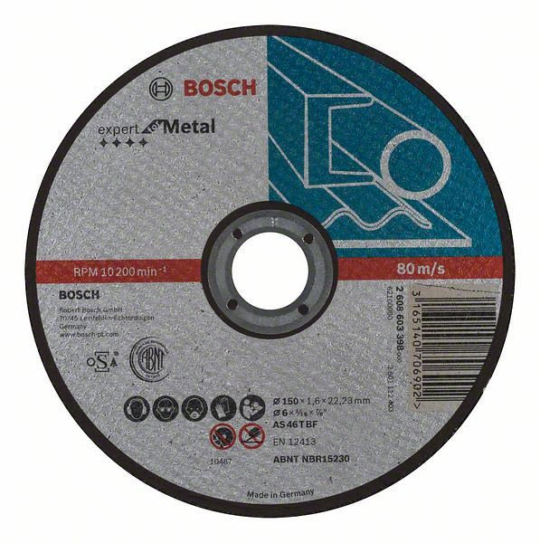 Bosch Trennscheibe gerade Expert for Metal AS 46 T BF, 150 mm, 1,6 mm, VE: 25 Stück, 2608603398