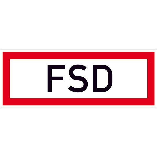 SafetyMarking Hinweisschild für die Feuerwehr, FSD, BxH 21x7,4 cm, Aluminium, 11.2856