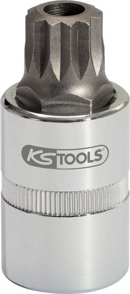 KS Tools 3/8" Öldienst-XZN-Stecknuss mit Stirnlochbohrung, M16, 150.1437