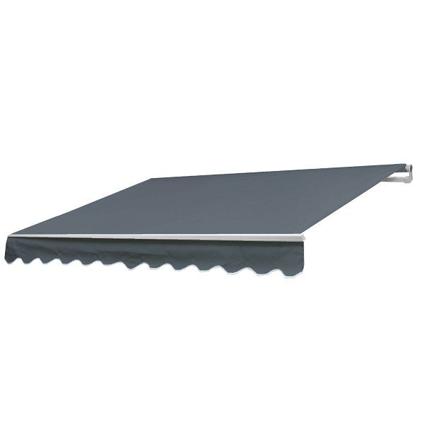 Mendler Alu-Markise HWC-E31, Gelenkarmmarkise Sonnenschutz 3x2,5m, Acryl Grau, 65343