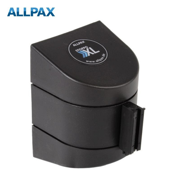 ALLPAX Stoppo XL Abgrenzungsband zur Wandmontage 9,1m - schwarz, 10010359