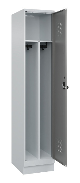 C+P Spind Evolo PLUS, mit Sockel, 1 Abteil, 1950x400x500mm, 7035/0004, Verschluss Drehriegel, 049020-12F S10014