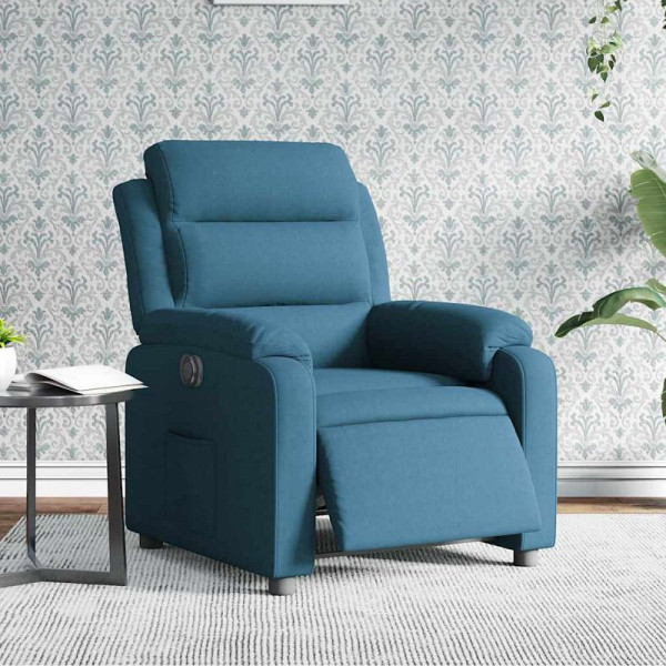 vidaXL Relaxsessel Elektrisch Blau Samt, 3205080, 8721012175686