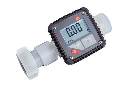DENIOS Durchflussmesser aus PVDF, für den Industriebetrieb, Pumpenanschluss G 1 1/4", 267934