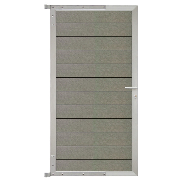 T&J DALU-Tor-Komplettset, 90 x 175 cm, mokka/silber, 44136