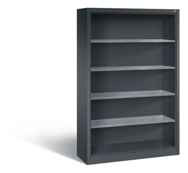 C+P Stahlregal mit Rückwand Acurado, H1950xB1200xT400mm, Farbe: Schwarzgrau, 8930-02 S10019