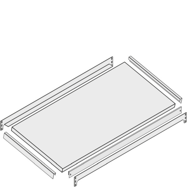 BITO Zusatzebene Set /Fachboden 1300x400 schräg 100kg verzinkt, C0830-0008