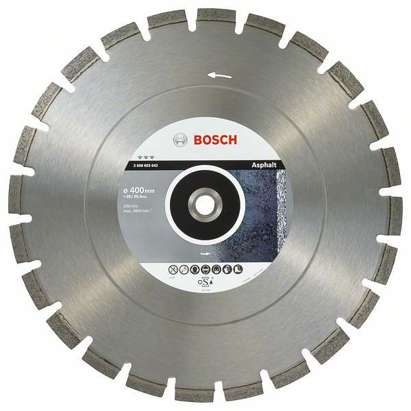 Bosch Diamanttrennscheibe Best for Asphalt, 400 x 20,00/25,40 x 3,2 x 12 mm, 2608603642