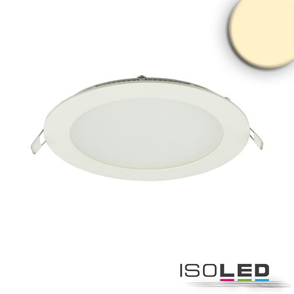 ISOLED LED Downlight, 12W, rund, ultraflach, blendungsreduziert, weiß, warmweiß, dimmbar CRI90, 115463
