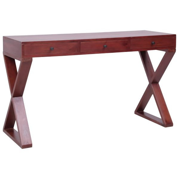 vidaXL Computertisch Braun 115x47x77 cm Massivholz Mahagoni, 337082