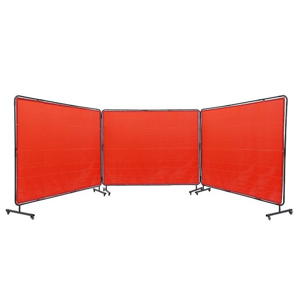 VEVOR Schweißschirm mit Rahmen, 6' x 8' 3-Panel-Schweißvorhangschirme, auf 12 Schwenkrädern (6 feststellbar), beweglich, SMSHJPF6X8YCP2QHUV0
