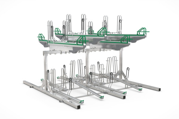 WSM Doppelstockparker BikeHub Premium 2/16 mit 16 Einstellplätzen zweiseitig, 105600060