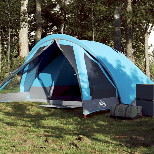 vidaXL Campingzelt 4 Personen Blau Wasserdicht, 94714, 8721012447486