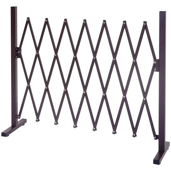 Mendler Absperrgitter HWC-B34, Scherengitter Rankhilfe Tierschutzgitter ausziehbar, Alu braun, Höhe 103cm, Breite 31-261cm, 50931